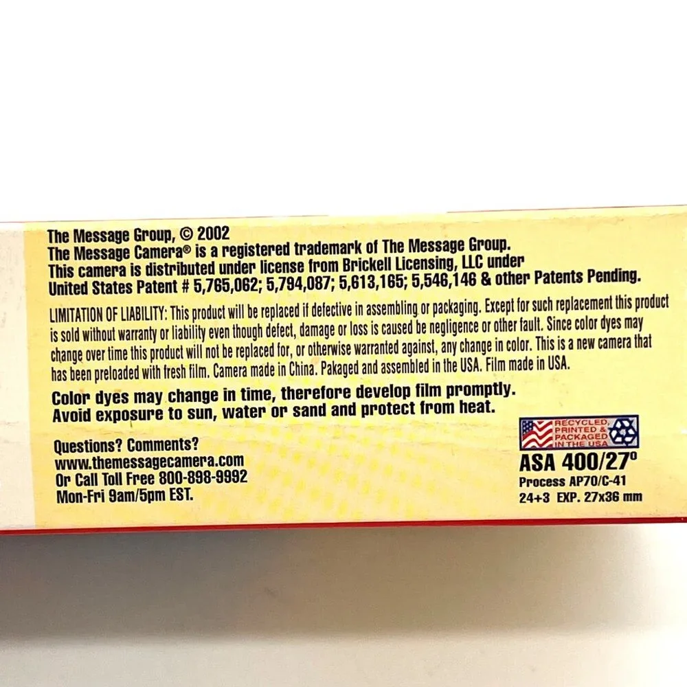 35 mm Color The Message Camera Preloaded Happy Birthday Flash Camera Unopened